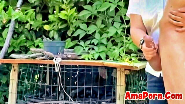 sega all'aperto, fammi sborrare, schizzi di sborra - primavera sega sborra=getti