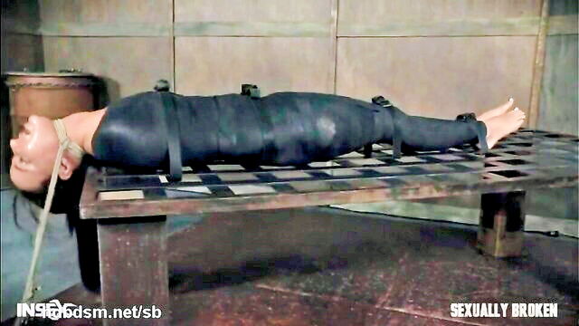 deep throat, mummification, fetish - mummified slut brutal sex