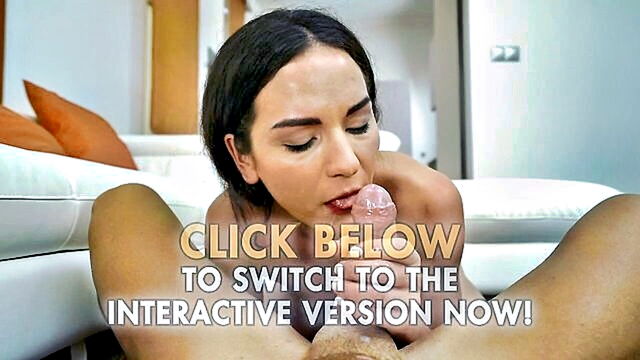 Nataly Gold - busty brunette nataly gold gives a pov blowjob and enjoys a massive shaft Aly