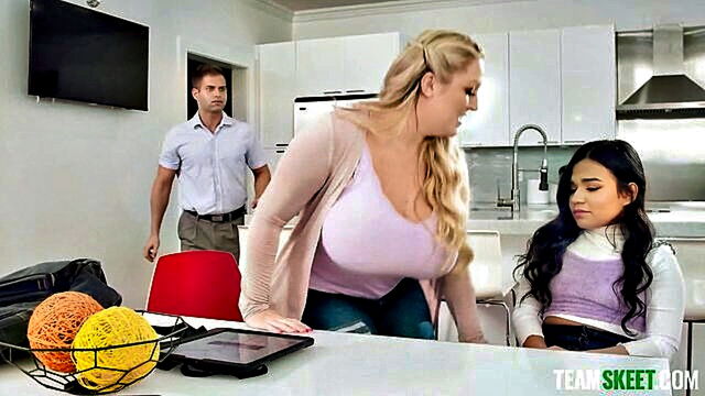 hot stepmom, stepmom stepson, hot tits - middle aged american housewife teaches the private tutor how to treat her stepson with kindness   hot hollywood milf