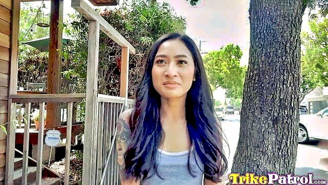 Avery Black - filipina maid avery black moans loudly while riding a motorcycle TrikePatrol