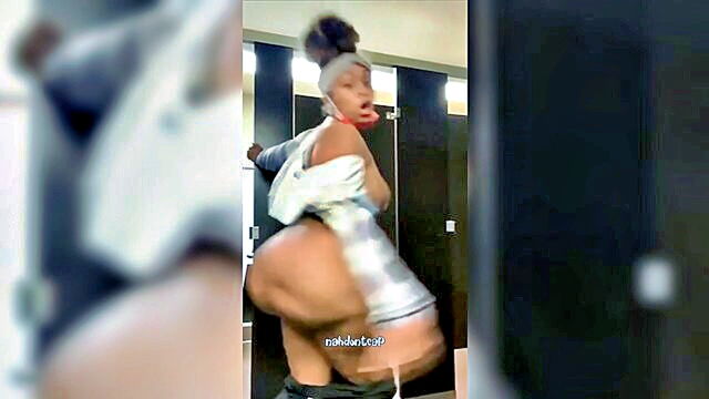 big ass, ebony, anal - black beauty shows off her curves in walmart