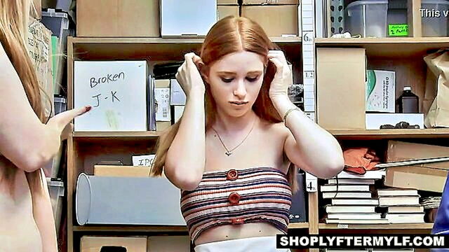 scarlett snow, lauren phillips - hot redhead milf lauren phillips in steamy shoplyfter scene