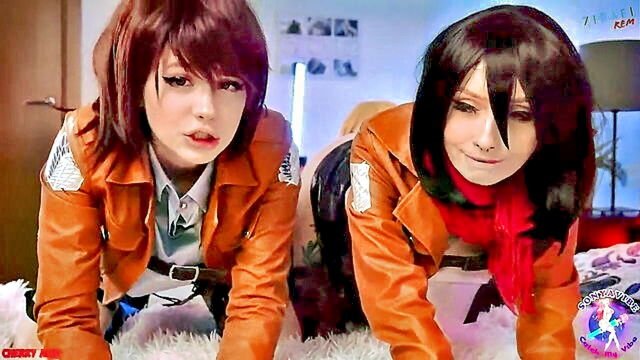 Sasha, Sonya Vibe - 4k lesbian threesomes mikasa historia sasha Sonya Vibe