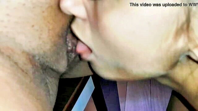 lesbian pussy eating with massage