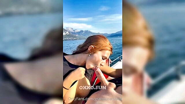 creampie, amateur, big tits - pov boat ride turns into steamy handjob and cumshot