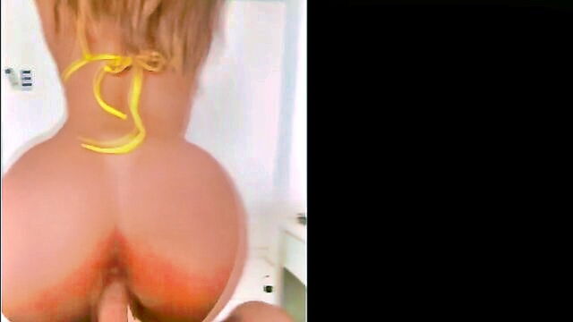 big tits, onlyfans, big ass - young brazilian model with big breasts gives a blowjob and receives a cumshot