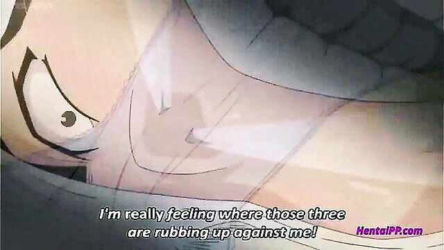young boy, seduced, young babe - a seductive older woman and two sexy hentai girls entice a young man
