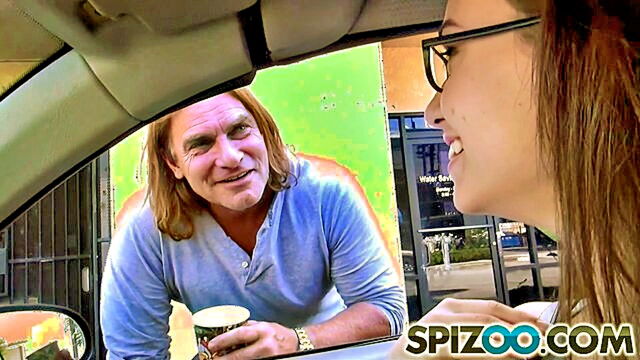 Tali Dova, Evan Stone - youthful brunette with spectacles gives a deep throat blowjob to aroused teen   tali dova