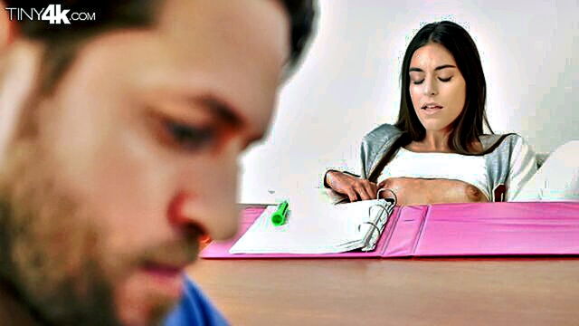 Arielle Faye - troublesome coed in a miniskirt arielle fayes classroom antics ROUS