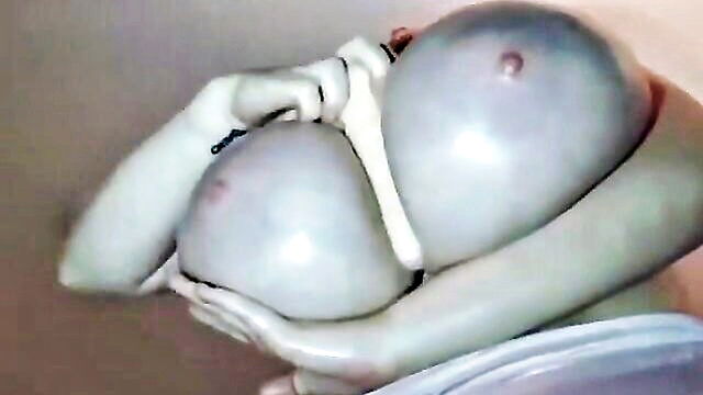witness large breasts with a forward movement in this udders hanging video : zoey28